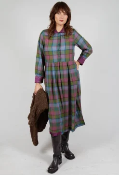 Wool Raven Dress in Multicolour Check