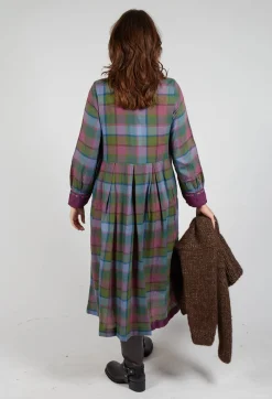 Wool Raven Dress in Multicolour Check