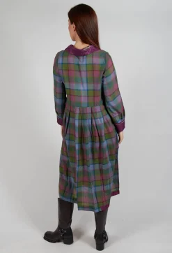 Wool Raven Dress in Multicolour Check