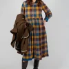 Wool Raven Dress in Yellow Check
