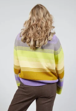 Wool Striped Jumper in Violet