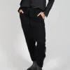 Wool Trousers in Black Stripe