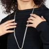 Woven Pendant Necklace in Silver