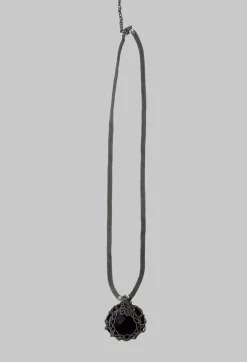 Woven Pendant Necklace in Silver