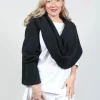 Wrap Around Scarf with Sleeve in Graphite