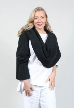 Wrap Around Scarf with Sleeve in Graphite