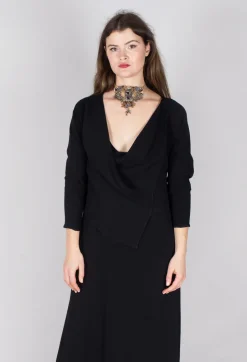 Wrap Blouse in Black