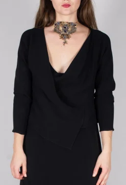 Wrap Blouse in Black
