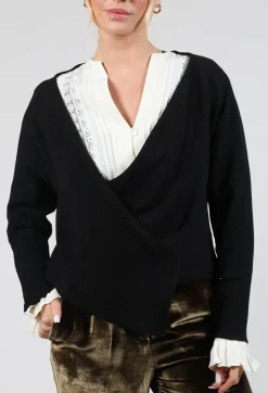 Wrap Blouse in Black