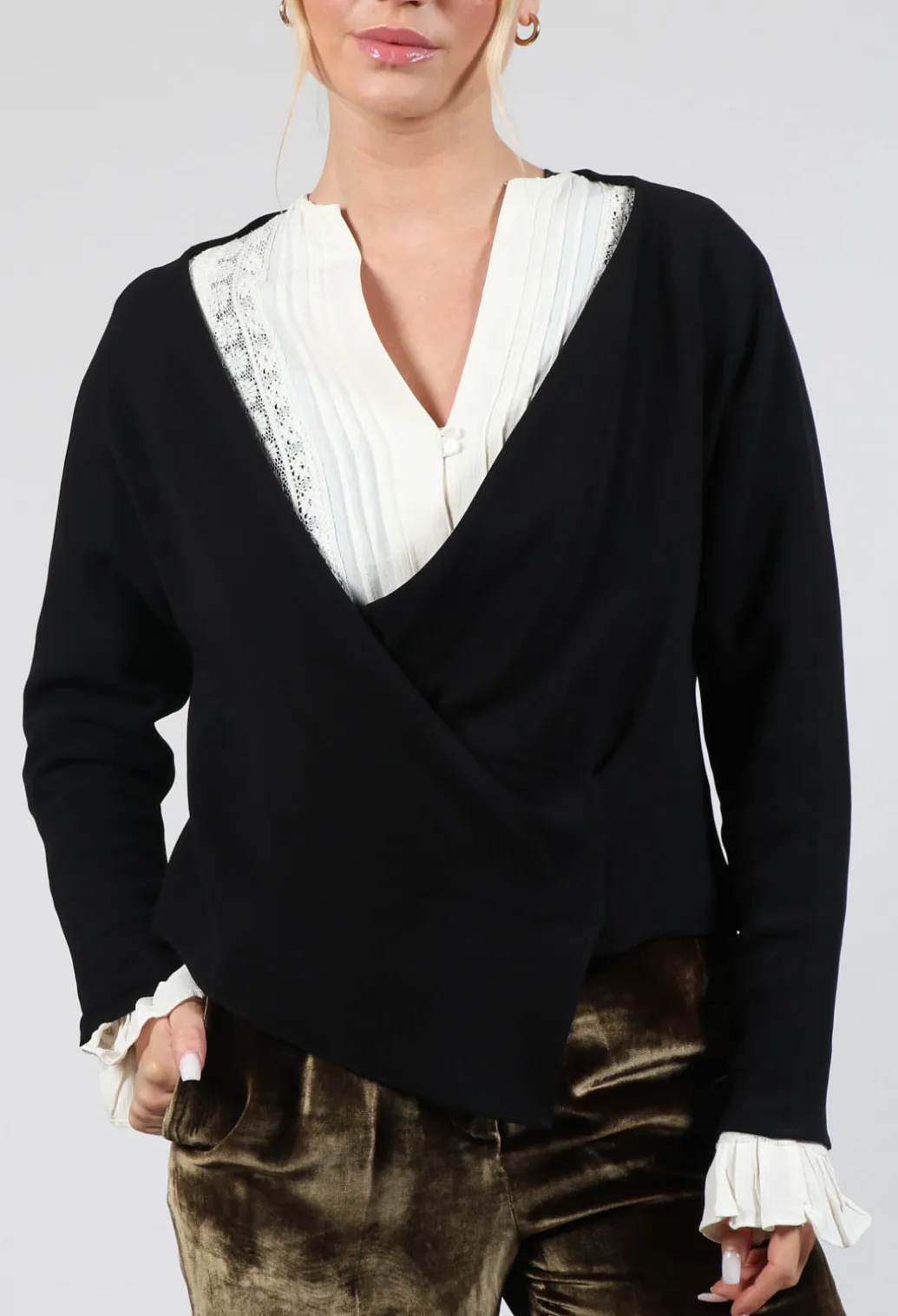 Wrap Blouse in Black