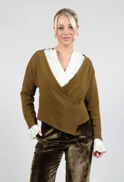 Wrap Blouse in Brown