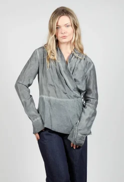 Wrap Blouse in Ferro