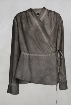 Wrap Blouse in Ferro