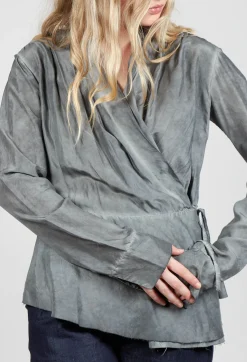 Wrap Blouse in Ferro