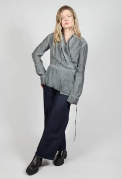 Wrap Blouse in Ferro