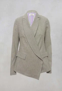 Wrap Over Blazer in Alga