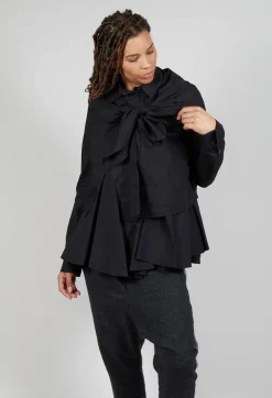 Wrap Over Shirt in Black
