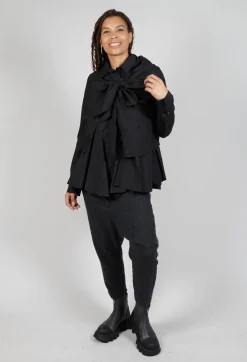 Wrap Over Shirt in Black
