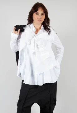 Wrap Over Shirt in White
