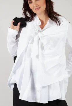 Wrap Over Shirt in White