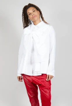 Wrap Over Shirt in White