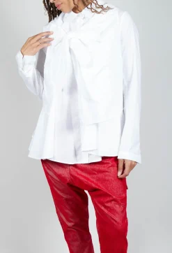 Wrap Over Shirt in White