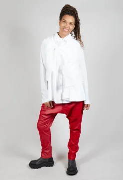 Wrap Over Shirt in White