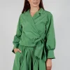 Wrap Over Top in Apple Green