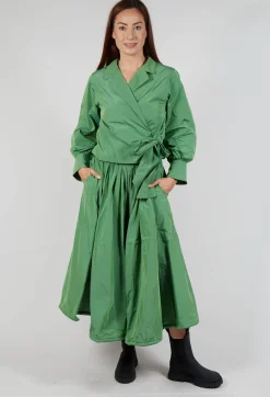 Wrap Over Top in Apple Green