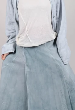 Wrap Silk Skirt in Original Cool Blue
