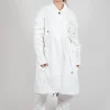 Wrinkled Long Sleeves and Point Collar Coat in Semi Bleach