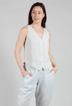 Yune Vest in Undyed Stripe