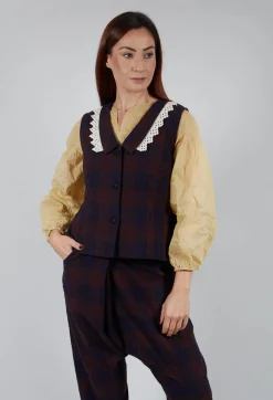 Zalina Top in Check