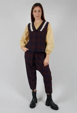 Zalina Top in Check
