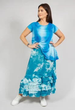 Zentralknapp Skirt in Angel Blue