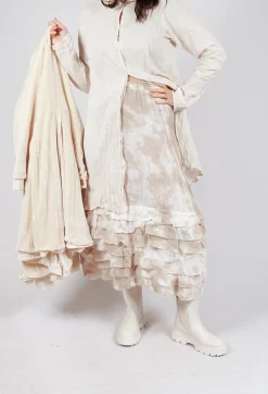 Zentralknapp Skirt in Karton Beige