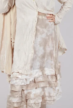 Zentralknapp Skirt in Karton Beige