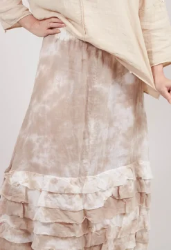 Zentralknapp Skirt in Karton Beige