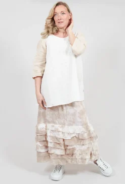 Zentralknapp Skirt in Karton Beige