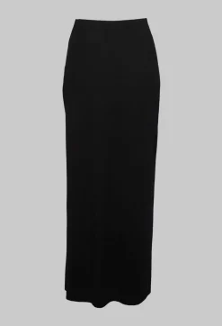 Zigi Long Jersey Fitted Skirt in Black