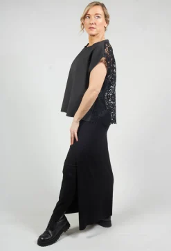 Zigi Long Jersey Fitted Skirt in Black