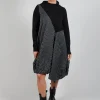 Zigzag Pinu Dress in Black and White