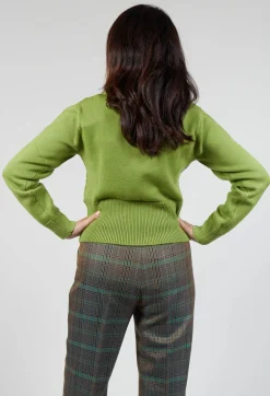 Zip Through Cardigan in Kiwi