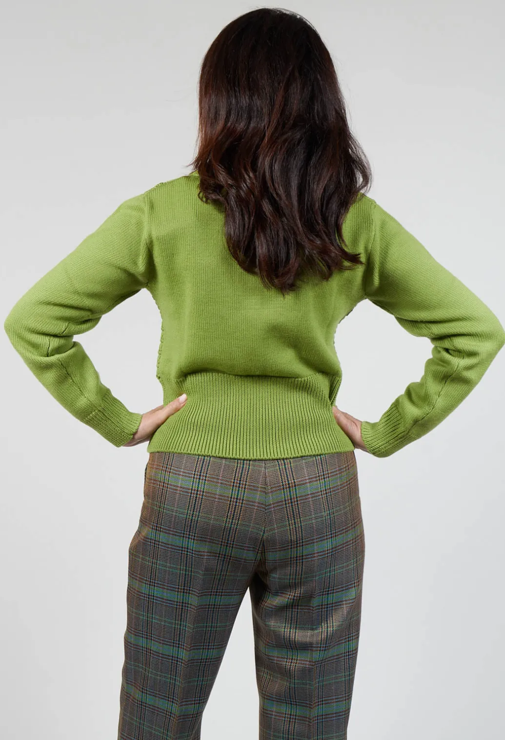 Zip Through Cardigan in Kiwi