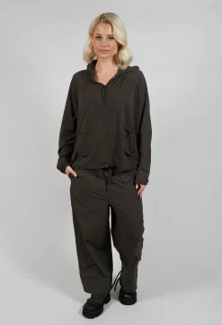 Zip Up Cardigan in Jungle Jacquard