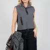 Zipped Sweater Vest in Charcoal